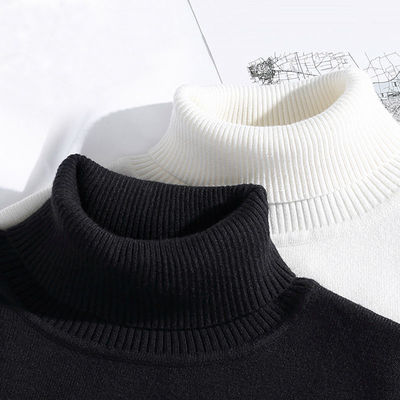 Spring Knitwear High Neck Sweater for Men Windproof Inner Wear Blouse Bottoming Shirt