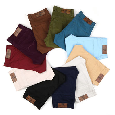 Pants length Trousers Fashion Style Stretch Fit Cotton Mid Waist Trousers For Man