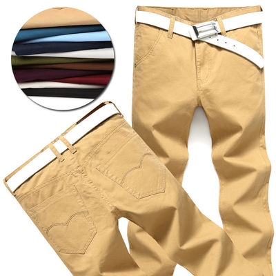 Pants length Trousers Fashion Style Stretch Fit Cotton Mid Waist Trousers For Man