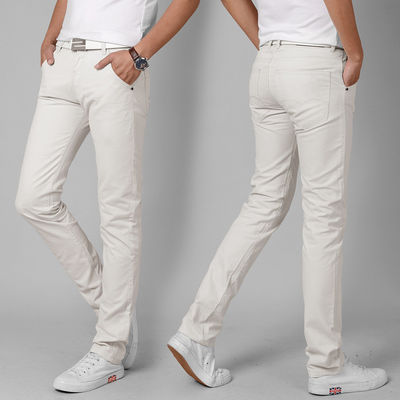 Pants length Trousers Fashion Style Stretch Fit Cotton Mid Waist Trousers For Man