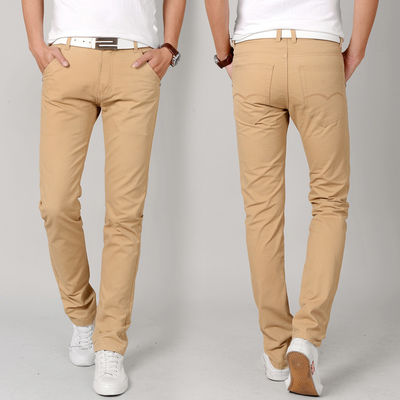 Pants length Trousers Fashion Style Stretch Fit Cotton Mid Waist Trousers For Man