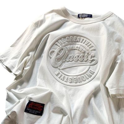 Custom Design Vintage Men's T-Shirt 3D Puff Print Breathable 180Grams Polyester Fiber