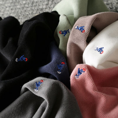O-Neck Embroidered Men's Round Collar Sweater Terry Pullover Unlined and Workmanship