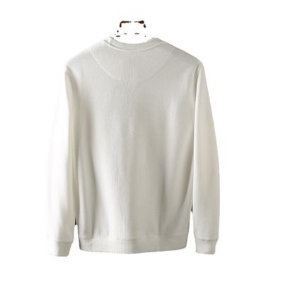 O-Neck Embroidered Men's Round Collar Sweater Terry Pullover Unlined and Workmanship