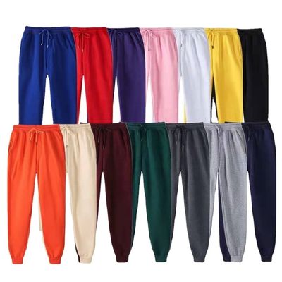 Winter Season Custom 220g Solid Color with Fur Sweatpants Unisex Leisure Sports