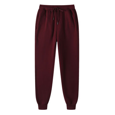 Winter Season Custom 220g Solid Color with Fur Sweatpants Unisex Leisure Sports