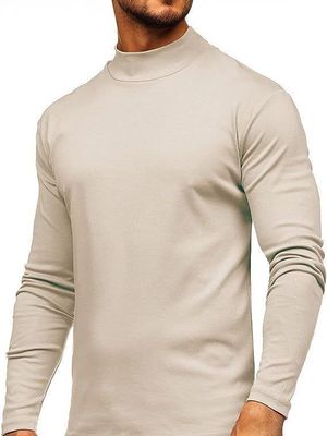 Men's Long-Sleeved T-Shirt Pullover Undershirt Support 7 Days Sample Order Lead Time