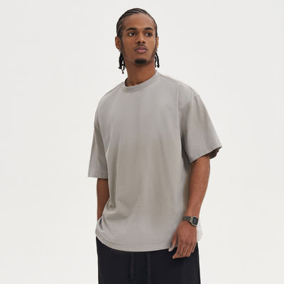 100% Cotton Unisex Oversized Basic Tee tshirt Men's Casual Loose Wash Solid T-Shirts