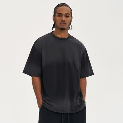 100% Cotton Unisex Oversized Basic Tee tshirt Men's Casual Loose Wash Solid T-Shirts