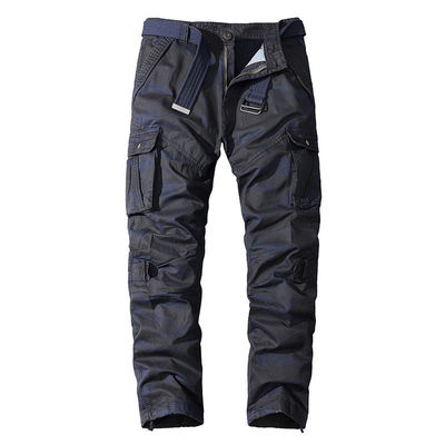 Men's Multi-Pocket Camouflage Overalls in Pure Cotton with Mid Waist and Straight Fit
