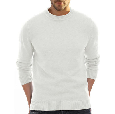 Customized Men's Crew Neck Knitted Sweater Pullover for OEM ODM Manufacturing