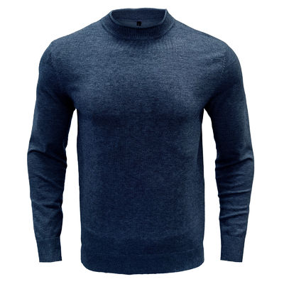 Customized Men's Crew Neck Knitted Sweater Pullover for OEM ODM Manufacturing