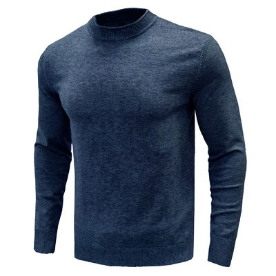 Customized Men's Crew Neck Knitted Sweater Pullover for OEM ODM Manufacturing