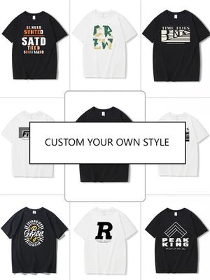 Custom Printed Cotton T-Shirts OEM ODM Anti-Shrink Needle Detection Plus Sizes