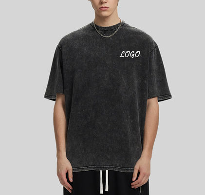 Loose Version 100%Cotton 230G Heavyweight Washed Streetwear T-Shirt for Oversize Men