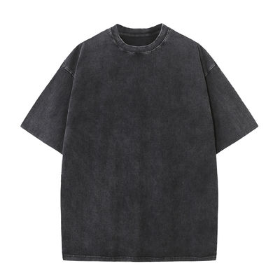 Loose Version 100%Cotton 230G Heavyweight Washed Streetwear T-Shirt for Oversize Men