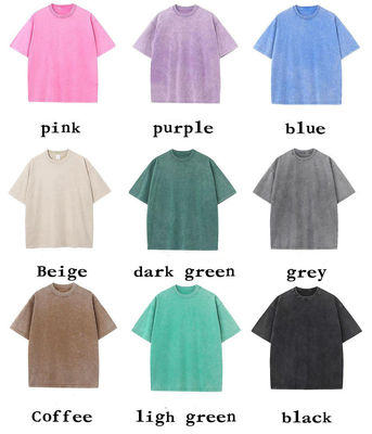 Loose Version 100%Cotton 230G Heavyweight Washed Streetwear T-Shirt for Oversize Men