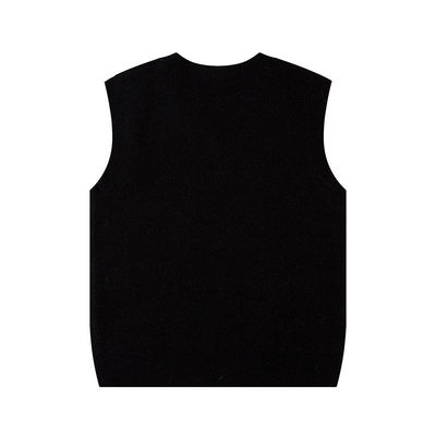 Men's Sunflower Custom V-neck Pullovers Sweater Knitted Vest Sleeveless Jacquard Jumpers