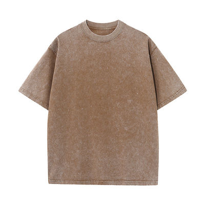 Round Neck Vintage Graphic T-shirts 100% Cotton Wash Plus Size T-shirts For Men Print