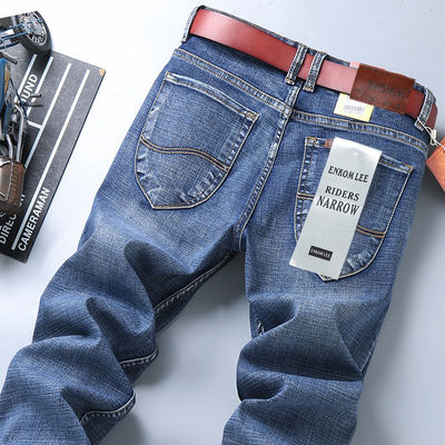 XMAMLON RTS Denim Jeans For Men Slim Fit Pants Skinny Pants Man Men's jeans Waist Type Mid