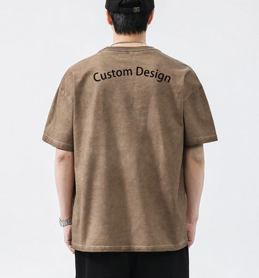 WASHED XMAMLON RTS OEM Vintage 250G Oversized Streetwear heavyweight t-shirt for men