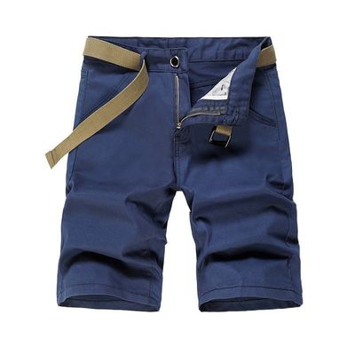 Polyester Fabric Loose Fit Men's Workout Shorts with Simple and Solid Color Design