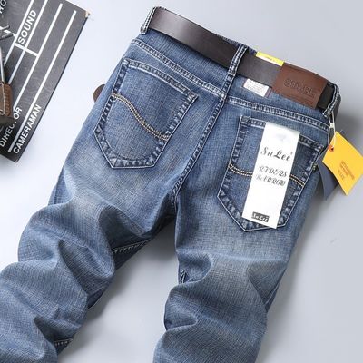 80% cotton Straight Denim Men's Jeans Fit Type Regular Waist type Mid waist