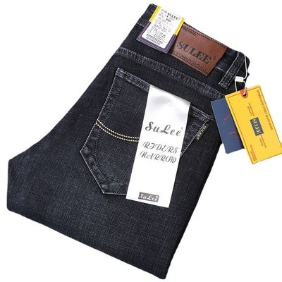 80% cotton Straight Denim Men's Jeans Fit Type Regular Waist type Mid waist