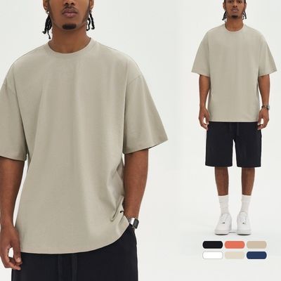 220G Oversized 100% Cotton Men's Tshirt for Vintage Streetwear Look by XMAMLON Support