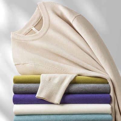 Men's Merino Wool Knitwear Stylish Lyocell Jumper Custom Solid Pullover Cashmere Cardigan