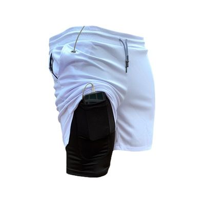 Chemical Fiber Blending Men's Elastic Waist Shorts for Quick Dry and Custom Print