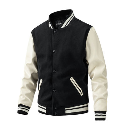 Winter Stand-up Collar Quilted Jacket for Customized Sample Men's Baseball Jacket