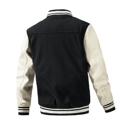 Winter Stand-up Collar Quilted Jacket for Customized Sample Men's Baseball Jacket