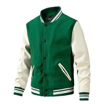 Winter Stand-up Collar Quilted Jacket for Customized Sample Men's Baseball Jacket