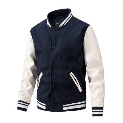 Winter Stand-up Collar Quilted Jacket for Customized Sample Men's Baseball Jacket
