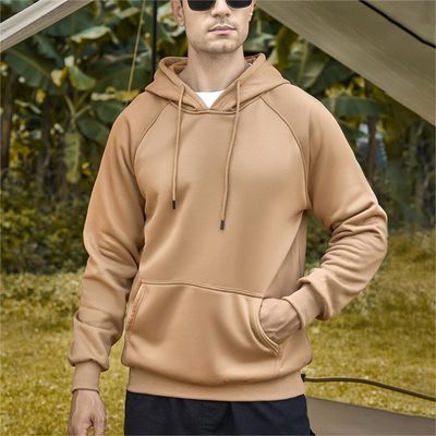 Men's Plus-size Hooded Sweatshirt Winter Streetman Loose White Fleece with Custom Print
