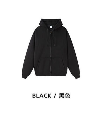 Custom Logo 350G Cotton Thick Sweatshirts with Zipper Regular Sleeves and Fabric Weight
