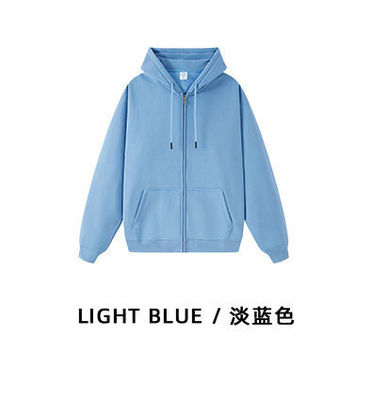 Custom Logo 350G Cotton Thick Sweatshirts with Zipper Regular Sleeves and Fabric Weight