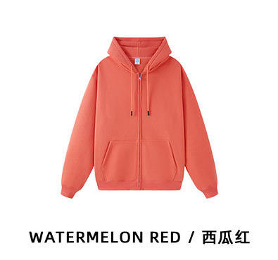 Custom Logo 350G Cotton Thick Sweatshirts with Zipper Regular Sleeves and Fabric Weight
