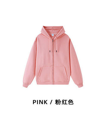 Custom Logo 350G Cotton Thick Sweatshirts with Zipper Regular Sleeves and Fabric Weight