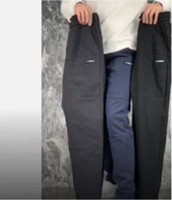 Flat Front Style Mens Cargo Pants InStock with Custom Buttons Loose Fitness Joggers