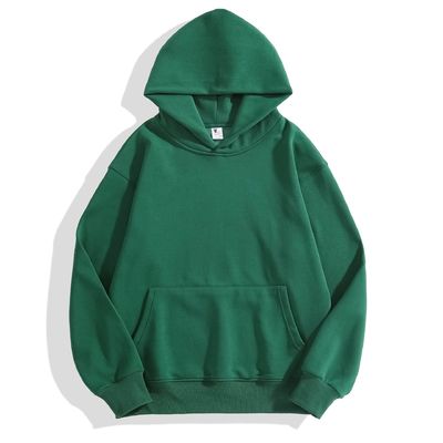 Winter Plain Hoodies Men's Hoodie Thick Tight Fleece Drop Shoulder Hoodie Cotton XS-4XL 480g