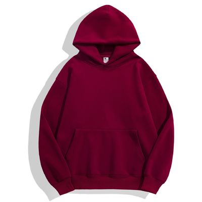 Winter Plain Hoodies Men's Hoodie Thick Tight Fleece Drop Shoulder Hoodie Cotton XS-4XL 480g