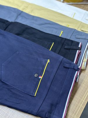 Knitted Fabric Trousers for Men's Formal Cotton Pants in Khaki Color from XMAMLON RTS
