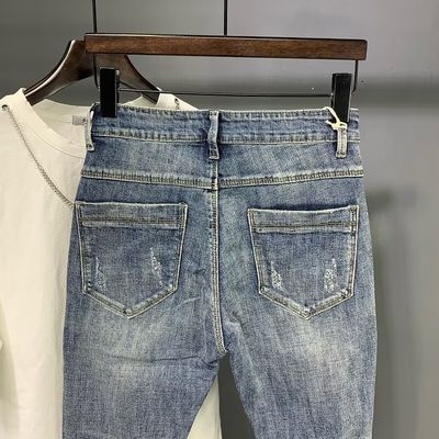 WASHED Designer Men's Pants Jeans Slim Trousers For Men Cropped In-Stock Items
