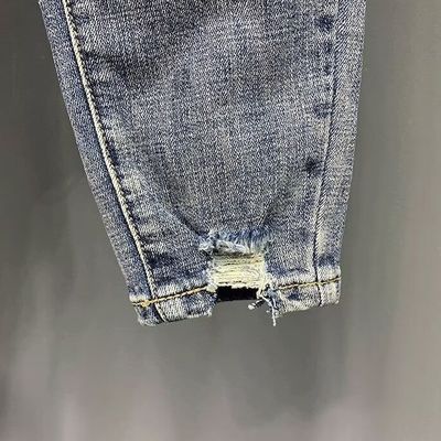WASHED Designer Men's Pants Jeans Slim Trousers For Men Cropped In-Stock Items