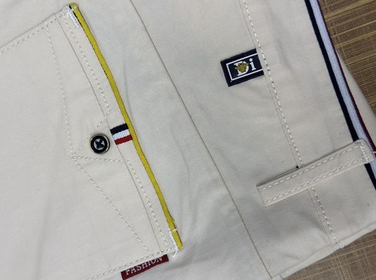 Knitted Fabric Trousers for Men's Formal Cotton Pants in Khaki Color from XMAMLON RTS