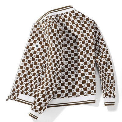 Coat Mens Jacket Stand Slim Vintage Decoration Print Mens Coat Fashion Casual Sports