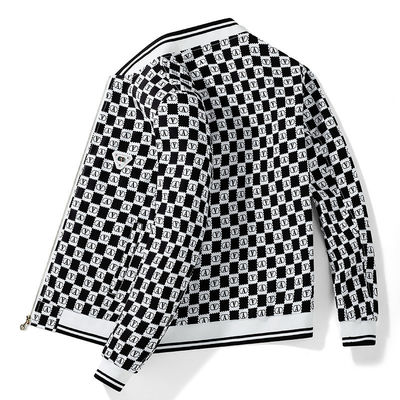 Coat Mens Jacket Stand Slim Vintage Decoration Print Mens Coat Fashion Casual Sports