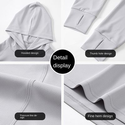 100% Polyester Printed Digital Printing Black Hoodie Men's Cropped Hoodie Sweatsuits